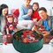 Christmas Wreath Storage Bag 24" - Garland Holiday Container with Tear Resistant Material - Featuring Heavy Duty Handles and Transparent Card Slot - (Green)